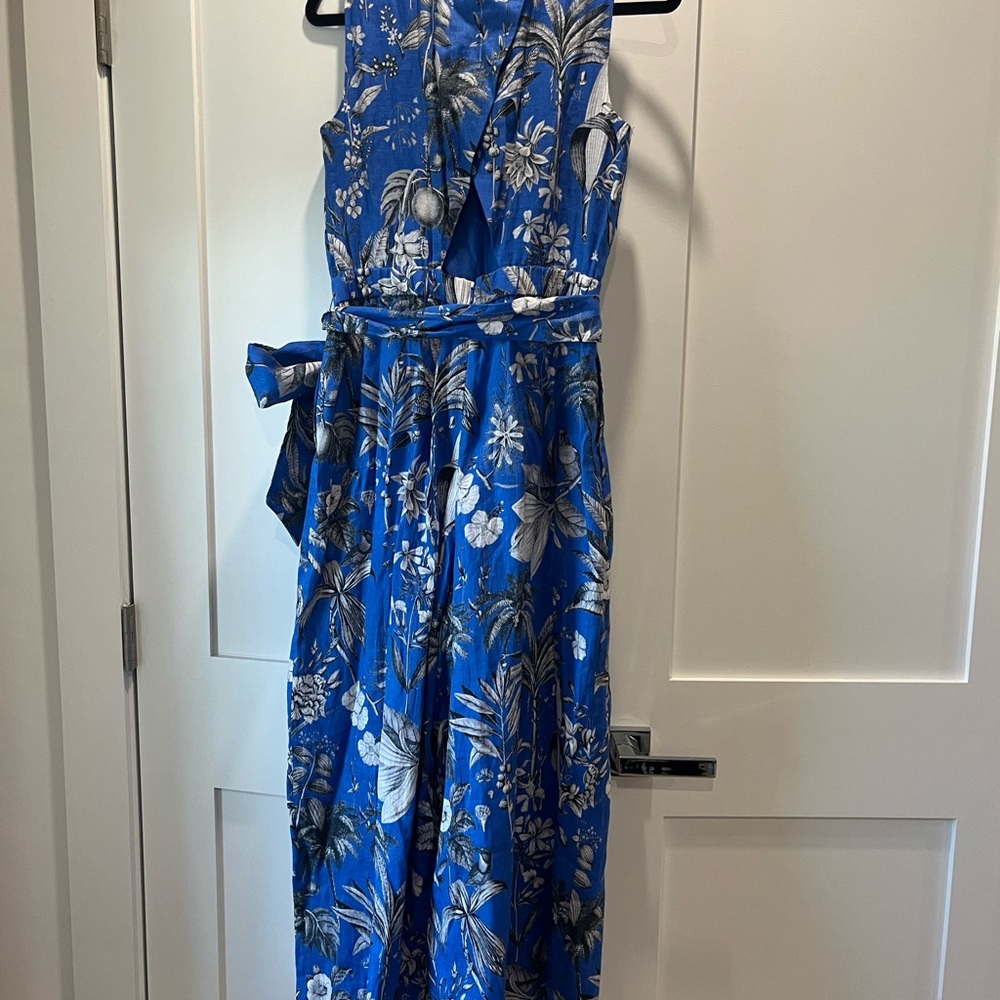 J. Crew Floral Blue Sleeveless Maxi Dress - Picture 7 of 15